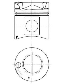 Píst KOLBENSCHMIDT 93171600