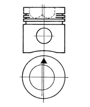 Píst KOLBENSCHMIDT 93253600