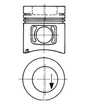 Píst KOLBENSCHMIDT 93298602
