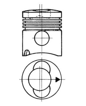 Píst KOLBENSCHMIDT 93315600