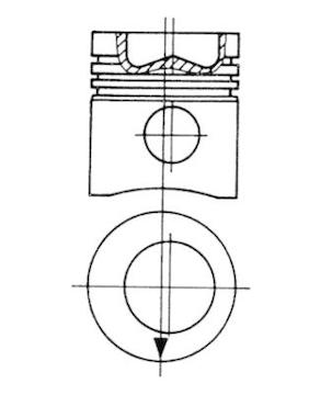 Píst KOLBENSCHMIDT 93445700