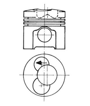 Píst KOLBENSCHMIDT 93472620
