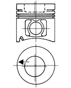 Píst KOLBENSCHMIDT 93484600