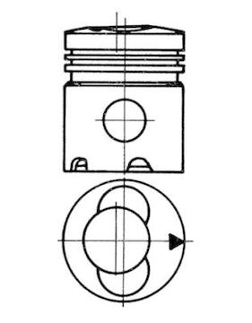 Píst KOLBENSCHMIDT 93535610