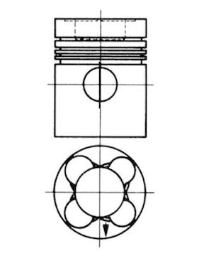 Píst KOLBENSCHMIDT 93568600