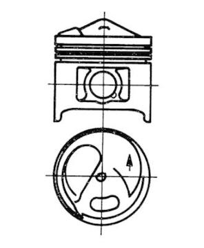 Píst KOLBENSCHMIDT 93582610