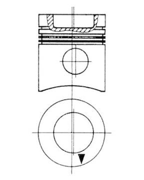 Píst KOLBENSCHMIDT 93585600