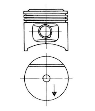 Píst KOLBENSCHMIDT 93677610