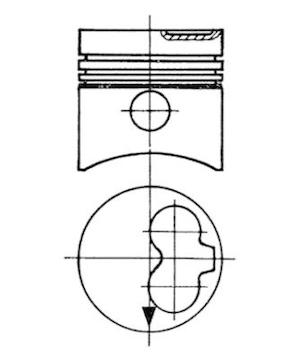 Píst KOLBENSCHMIDT 93687640