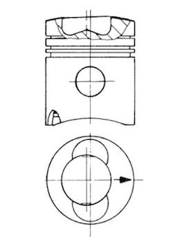 Píst KOLBENSCHMIDT 93741610