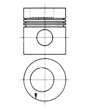 Píst KOLBENSCHMIDT 93750620