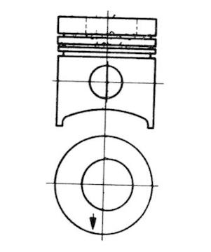 Píst KOLBENSCHMIDT 93757600