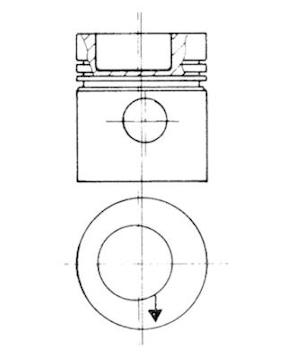 Píst KOLBENSCHMIDT 93831606