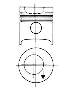 Píst KOLBENSCHMIDT 93858600