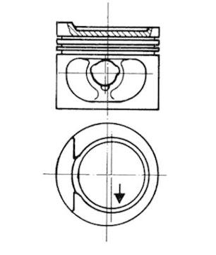 Píst KOLBENSCHMIDT 93872610