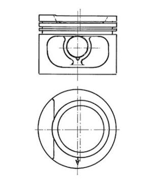 Píst KOLBENSCHMIDT 93876610