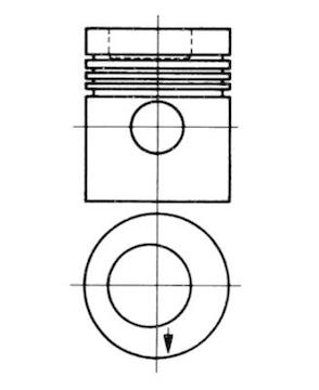 Píst KOLBENSCHMIDT 93882630