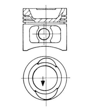 Píst KOLBENSCHMIDT 93896600