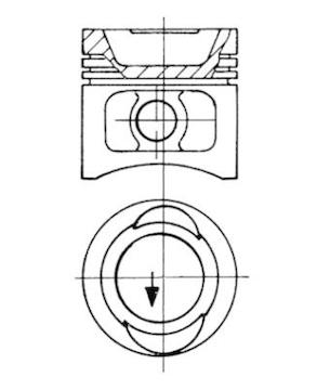 Píst KOLBENSCHMIDT 93897600