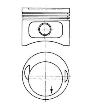 Píst KOLBENSCHMIDT 93968620