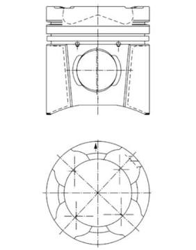 Píst KOLBENSCHMIDT 94846600