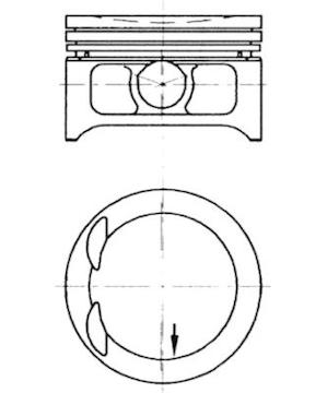 Píst KOLBENSCHMIDT 97332600