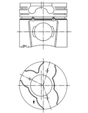 Píst KOLBENSCHMIDT 97412600
