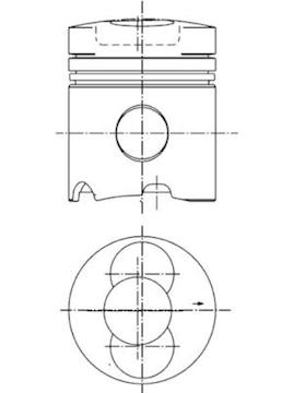 Píst KOLBENSCHMIDT 99342600