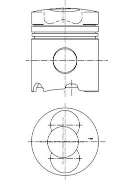 Píst KOLBENSCHMIDT 99343600