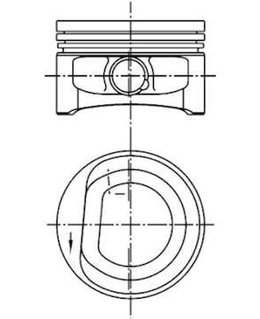 Píst KOLBENSCHMIDT 99452620