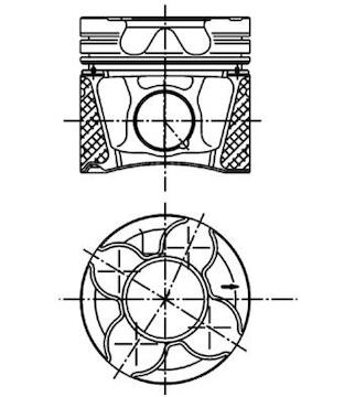 Píst KOLBENSCHMIDT 99535600