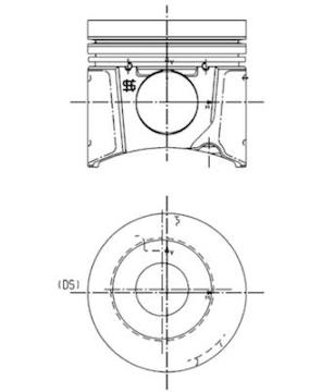 Píst KOLBENSCHMIDT 99801600