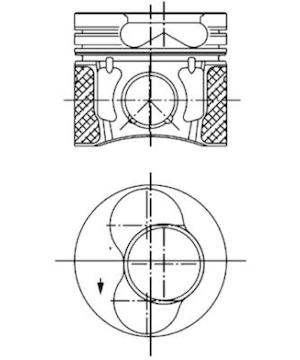 Píst KOLBENSCHMIDT 99843600