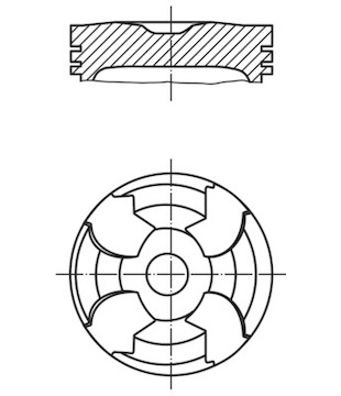 Píst MAHLE ORIGINAL 001 02 00