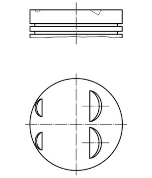 Píst MAHLE ORIGINAL 001 03 00