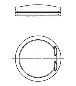 Píst MAHLE ORIGINAL 001 07 00