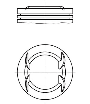 Píst MAHLE ORIGINAL 001 12 00