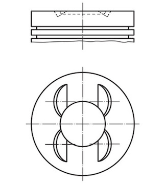 Píst MAHLE ORIGINAL 001 13 00