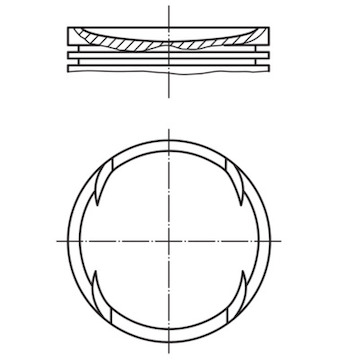 Píst MAHLE ORIGINAL 001 40 00