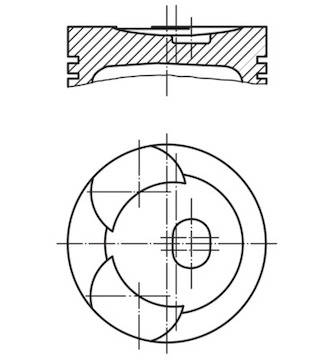 Píst MAHLE ORIGINAL 001 73 01