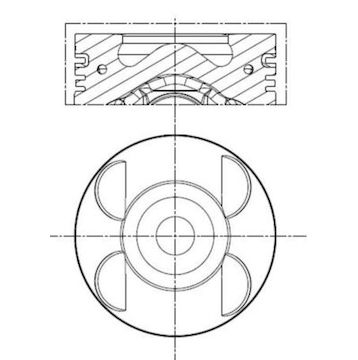 Píst MAHLE ORIGINAL 001 PI 00105 002