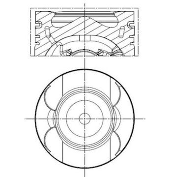 Píst MAHLE ORIGINAL 001 PI 00133 000