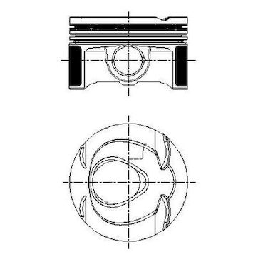 Píst MAHLE ORIGINAL 001 PI 00163 000