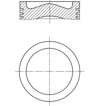 Píst MAHLE ORIGINAL 001 PI 00168 000