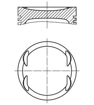 Píst MAHLE ORIGINAL 001 PI 00175 000