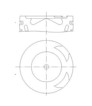 Píst MAHLE ORIGINAL 001 PI 00186 000