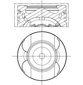 Píst MAHLE ORIGINAL 001 PI 00189 000