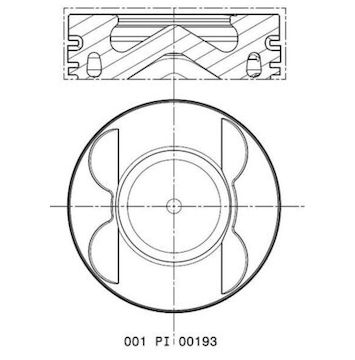 Píst MAHLE ORIGINAL 001 PI 00193 000