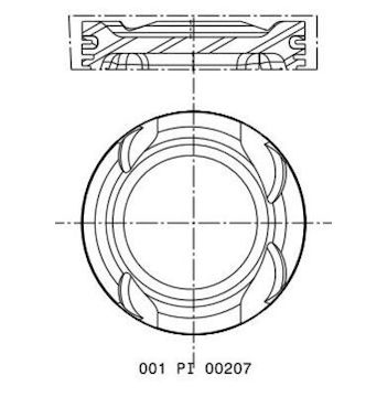 Píst MAHLE ORIGINAL 001 PI 00207 000