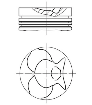 Píst MAHLE ORIGINAL 002 49 00